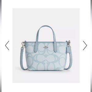 Coach mini city tote ice blue